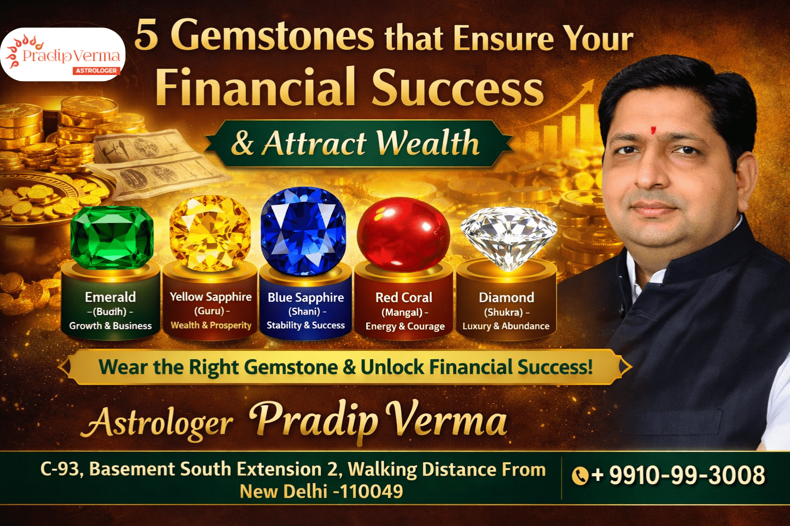 5 Gemstones that Ensure Your Financial Success and Attract Wealth