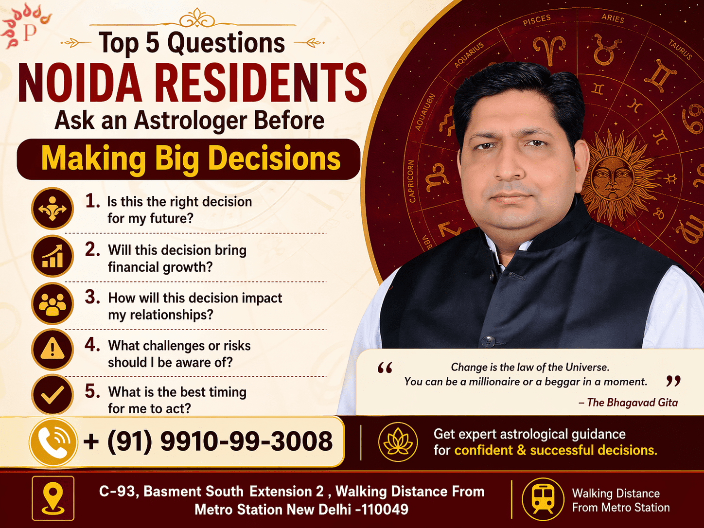 Top 5 Questions Noida Residents Ask an Astrologer